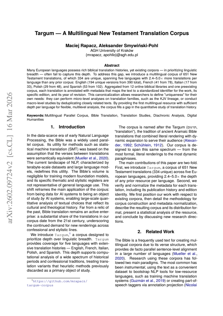 First page