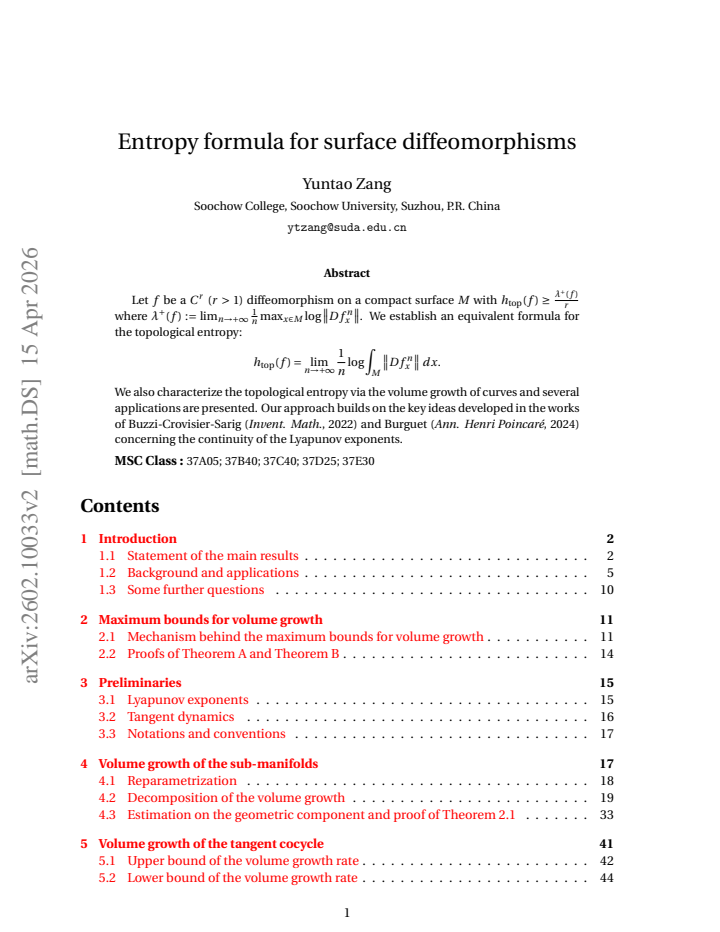 First page