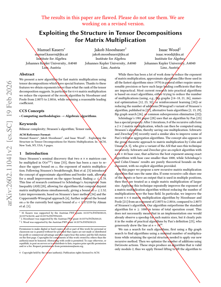 First page