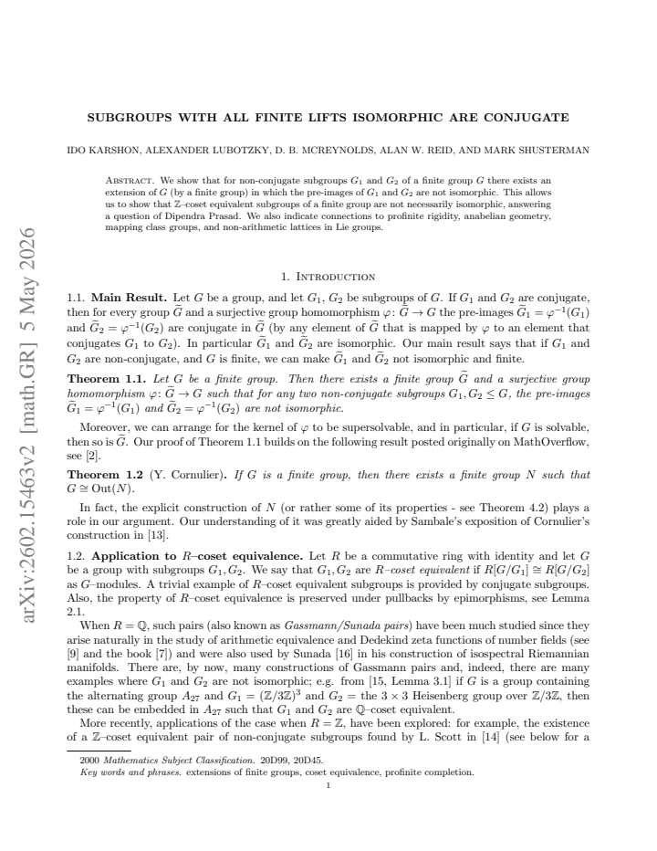 First page