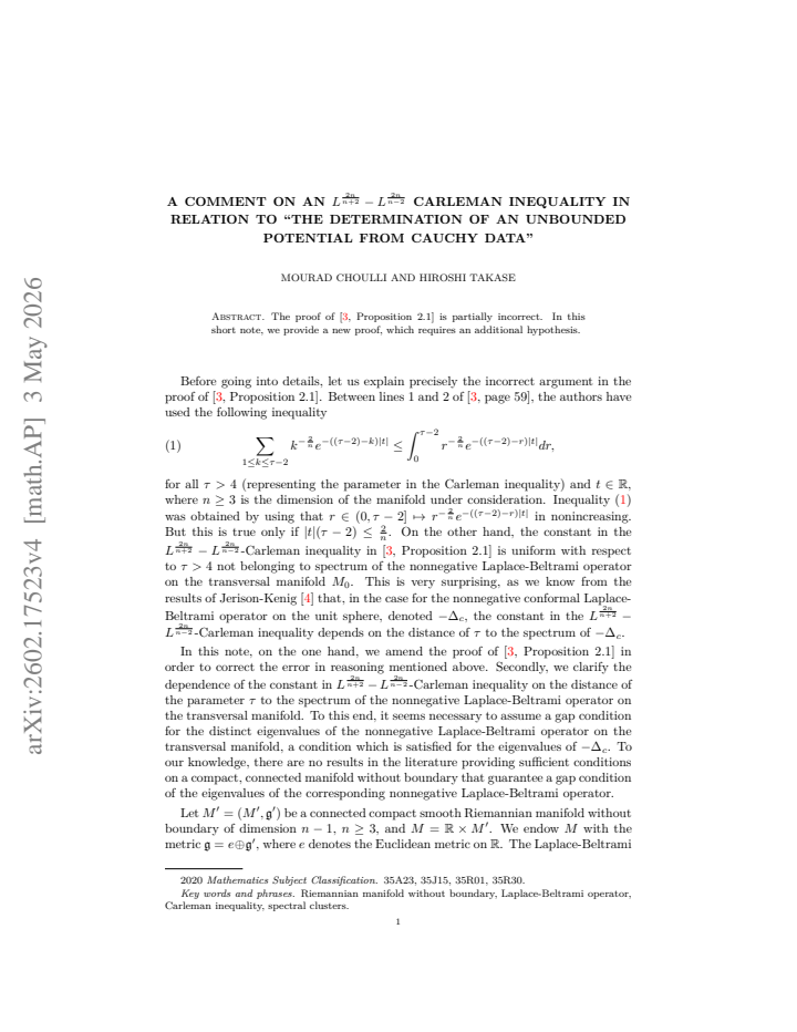 First page