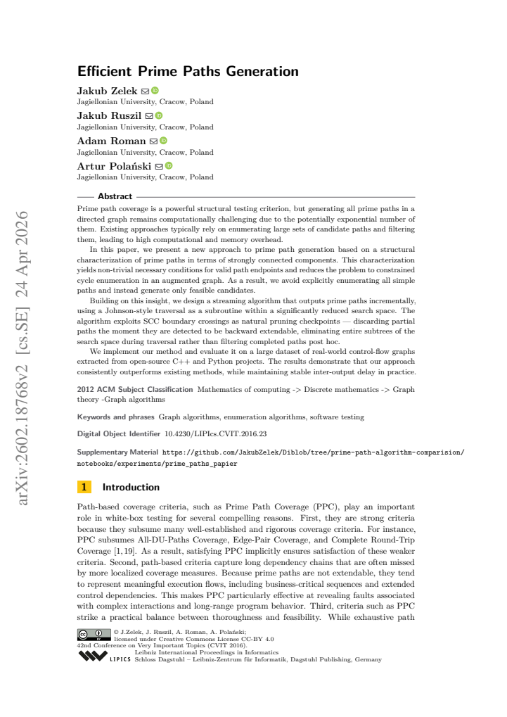 First page