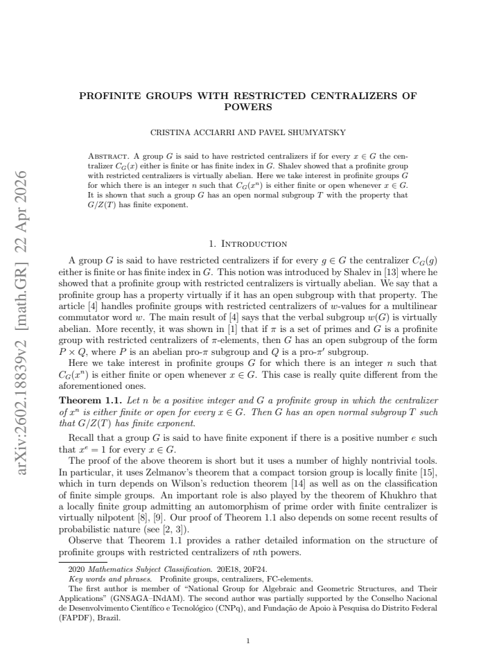 First page