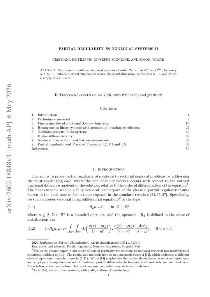 First page
