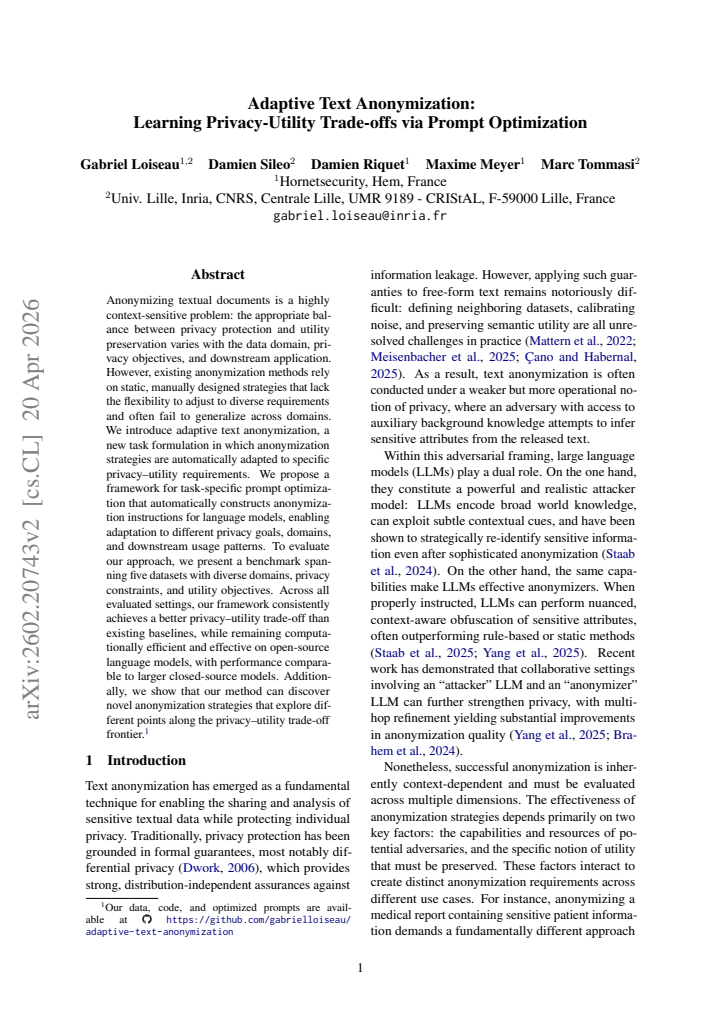First page