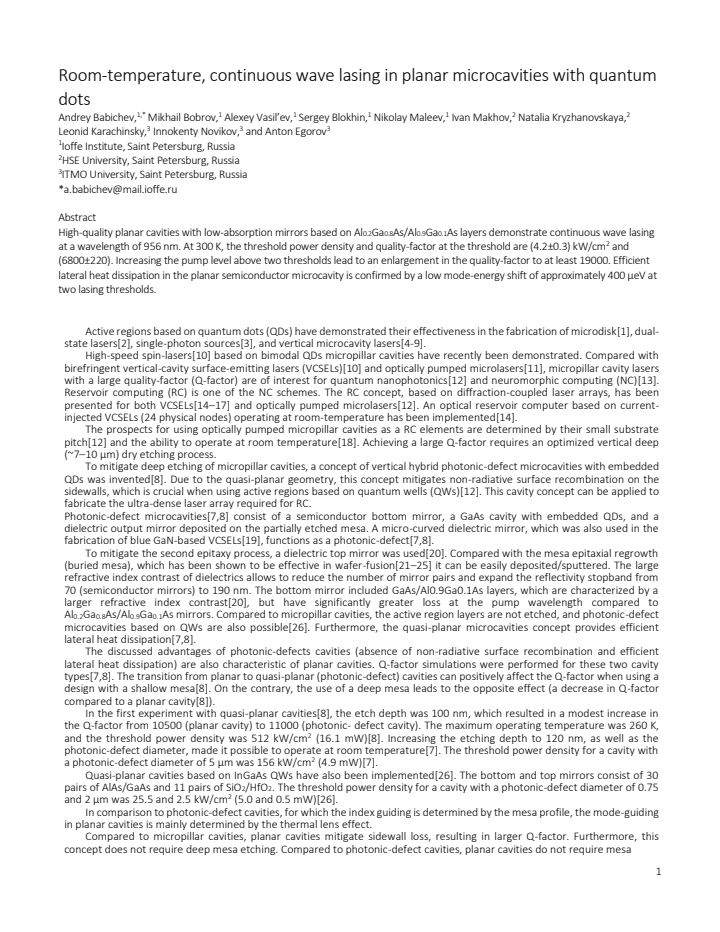 First page