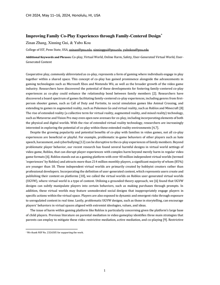 First page
