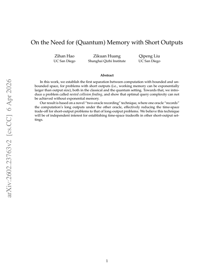 First page