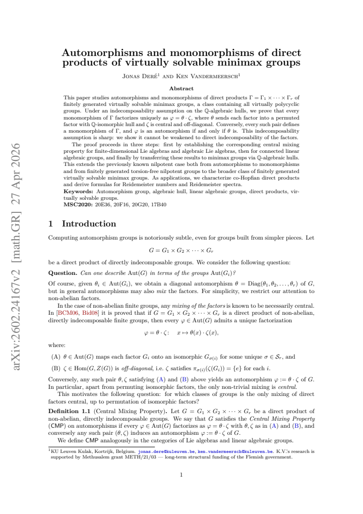 First page