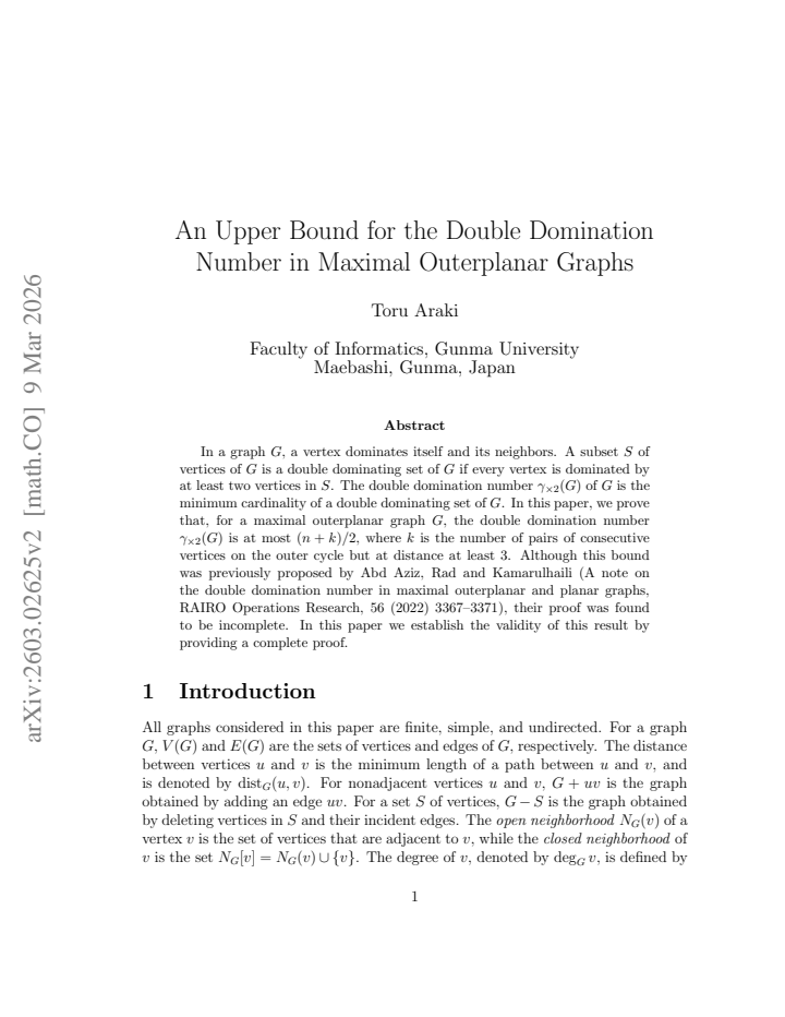 First page