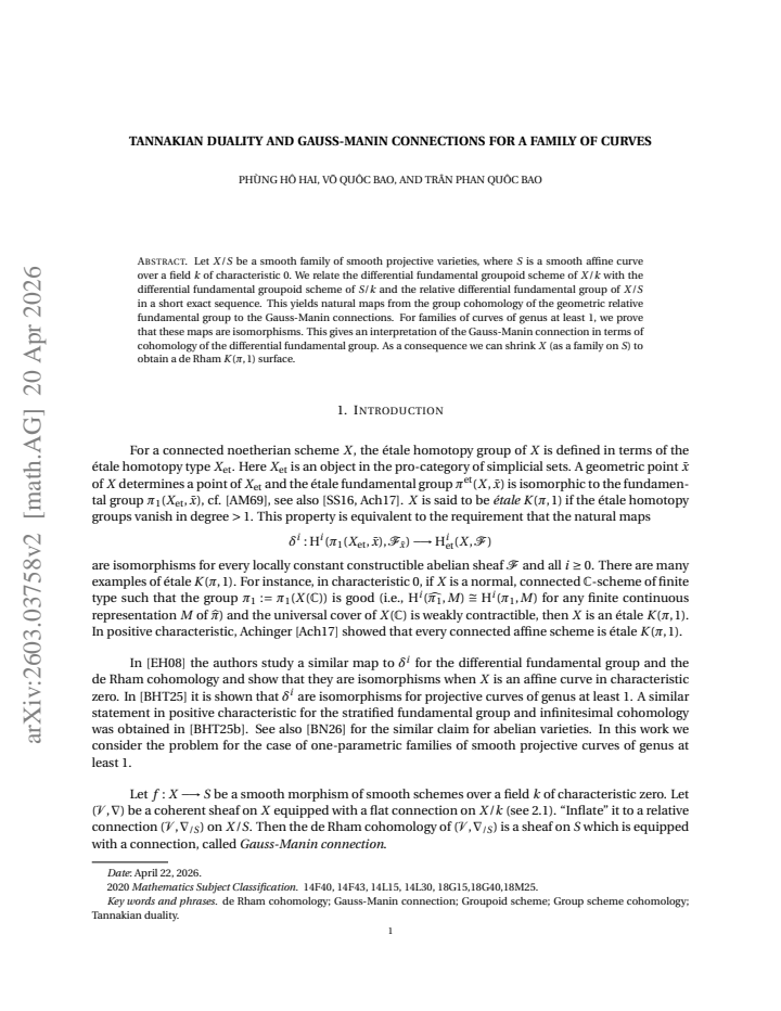 First page