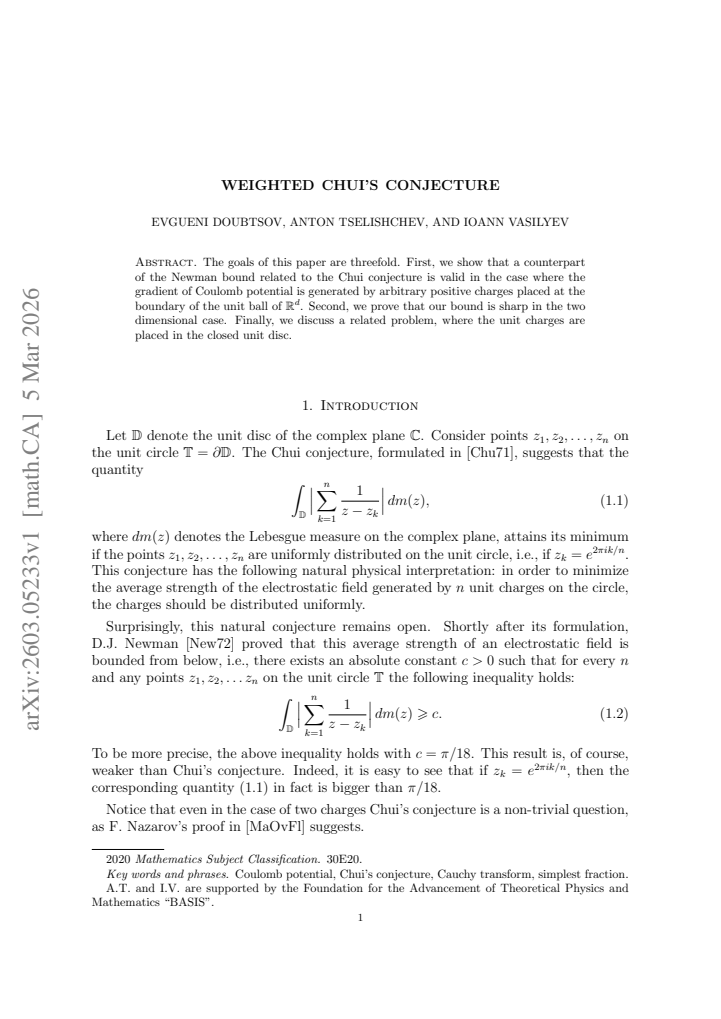 First page
