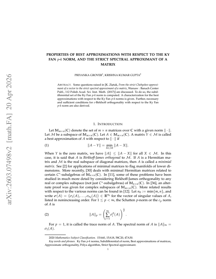 First page