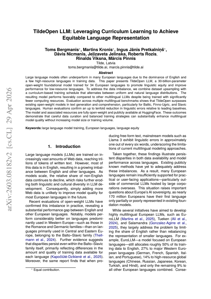 First page