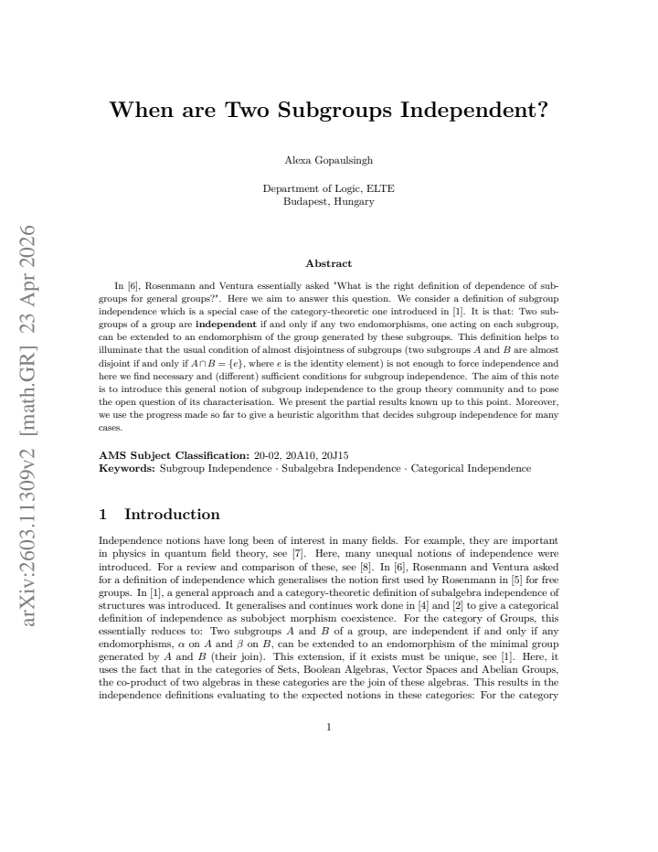 First page