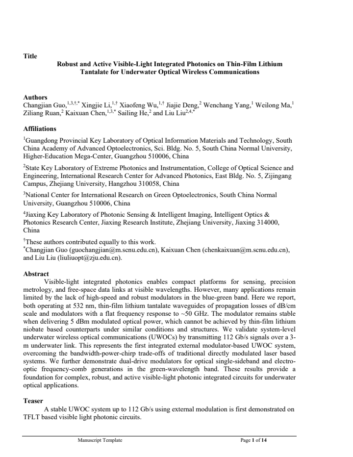 First page