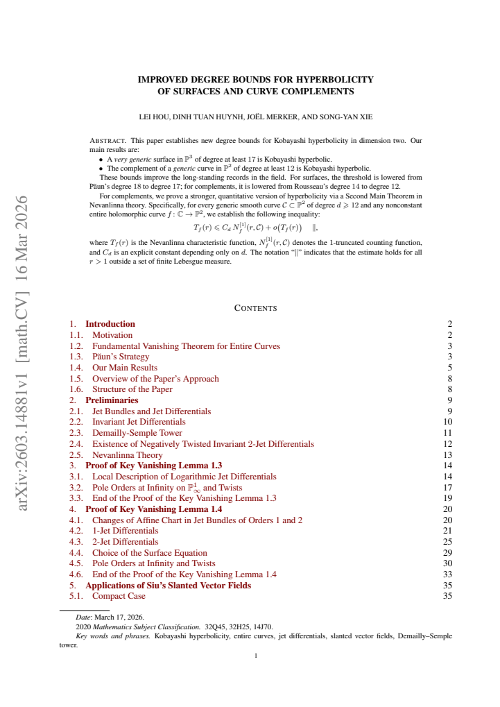 First page