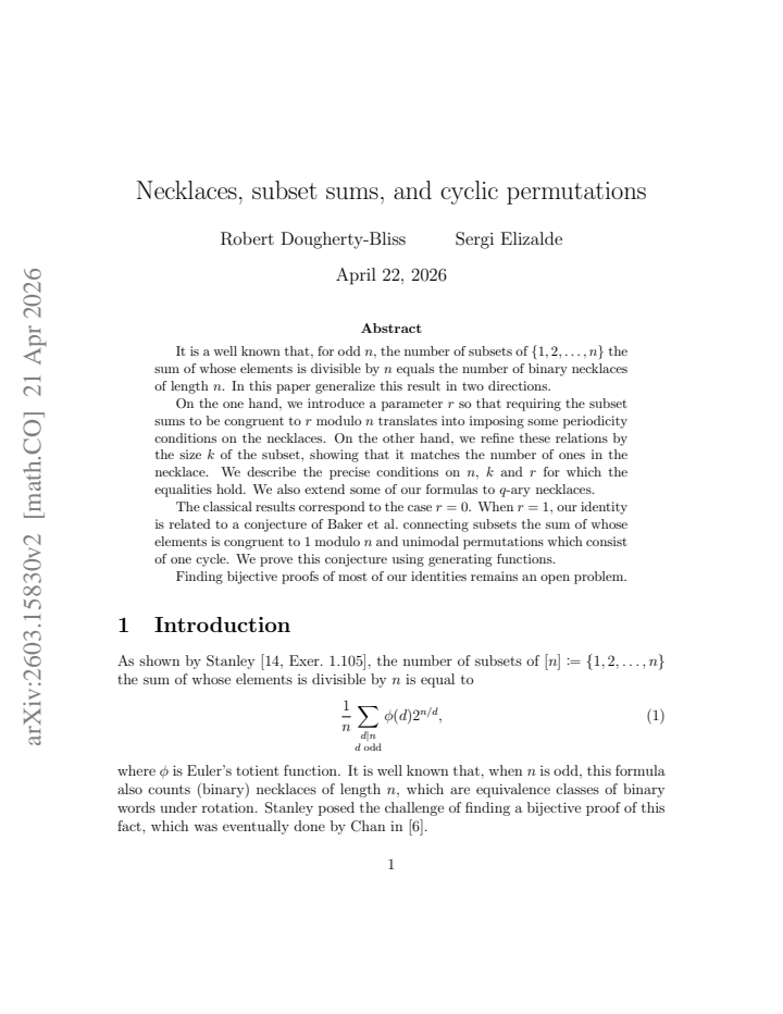 First page