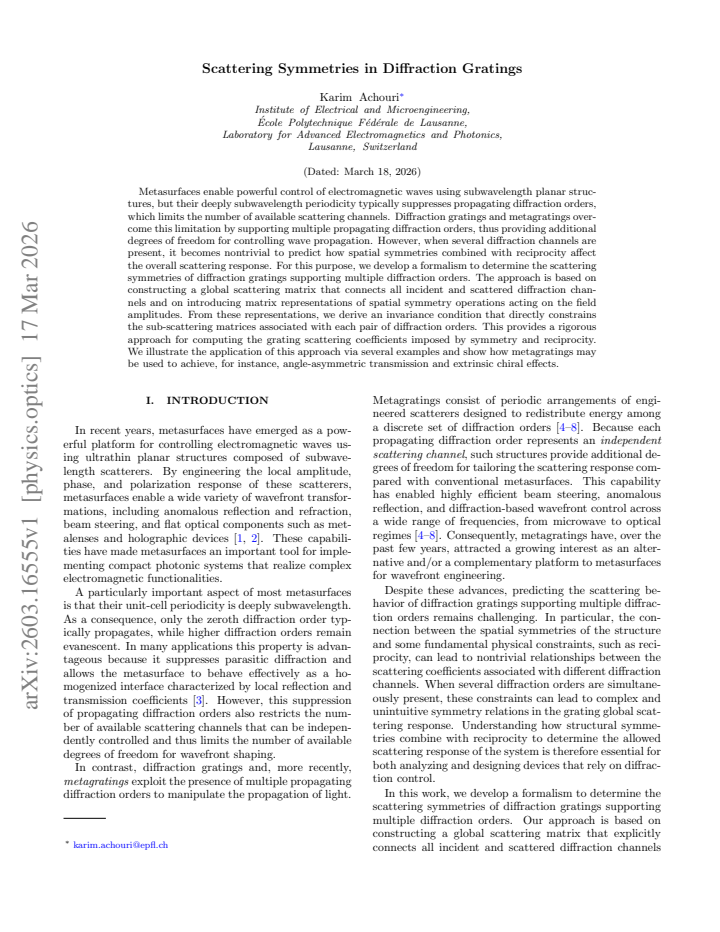 First page