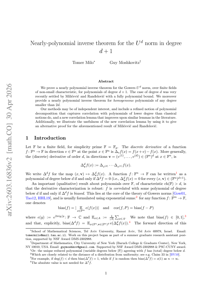 First page