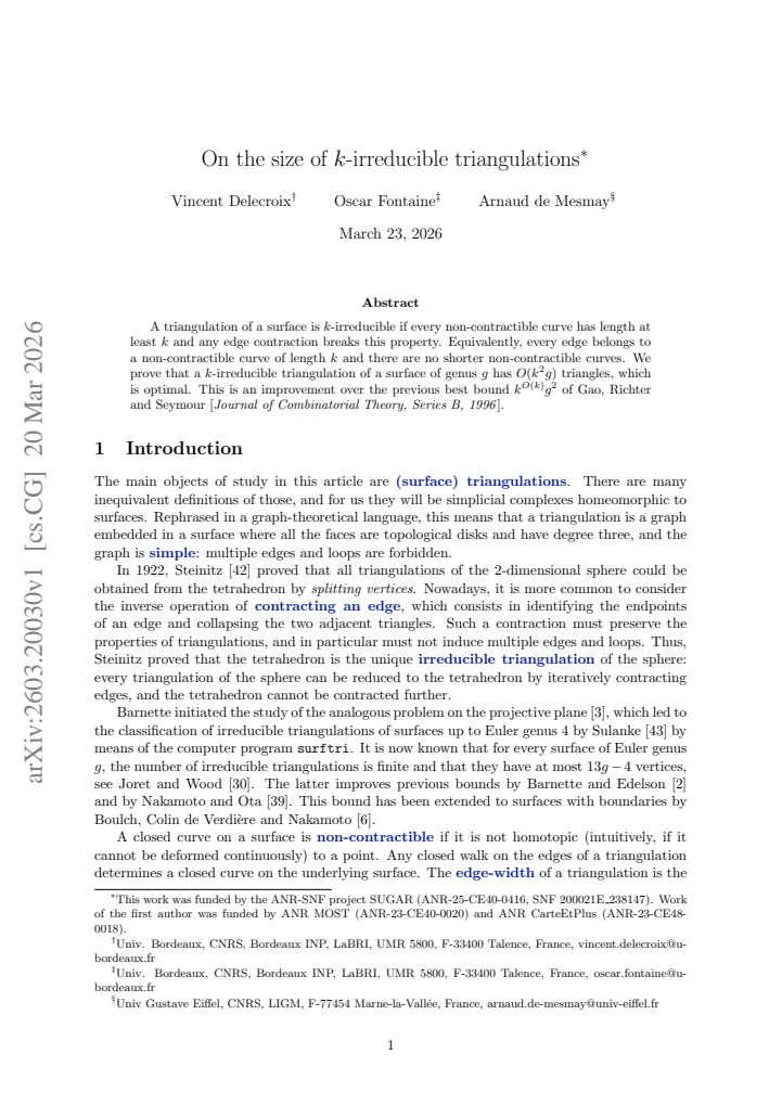 First page