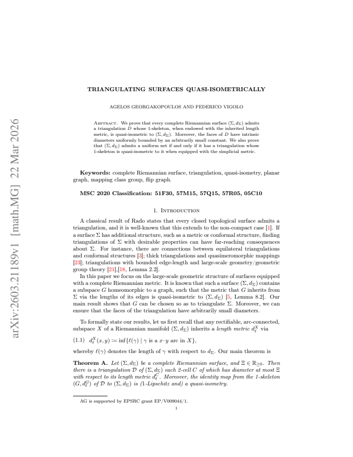 First page