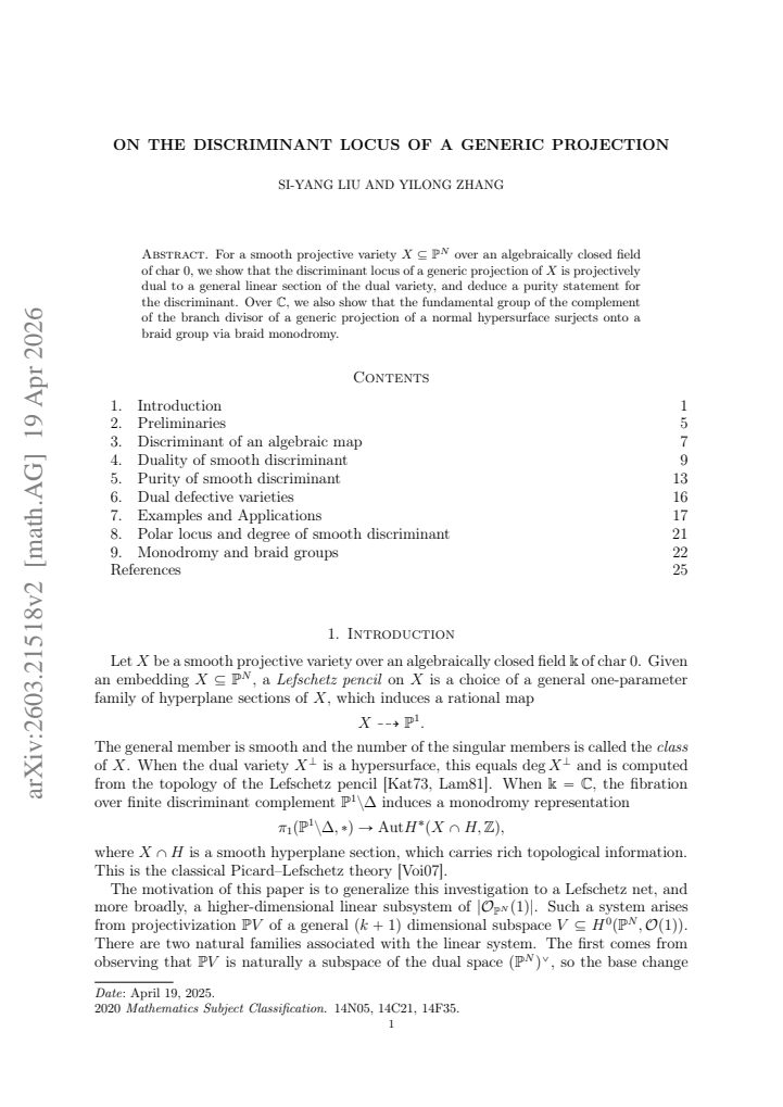 First page