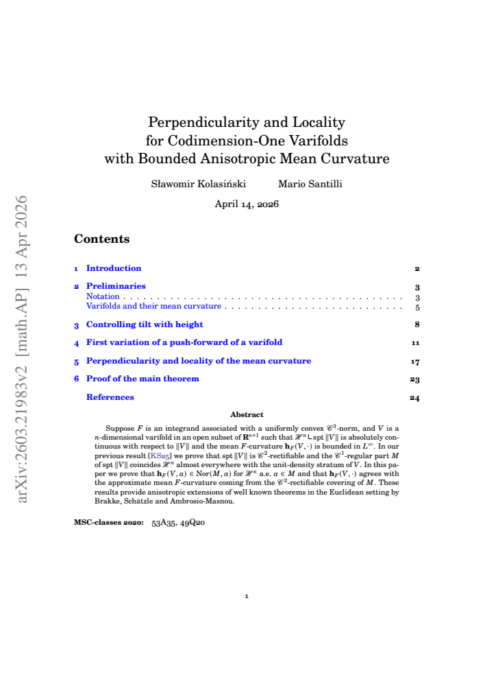 First page