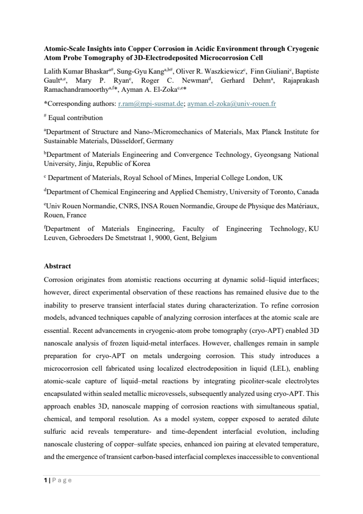 First page