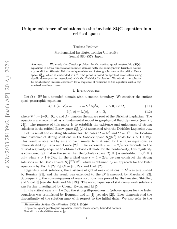 First page
