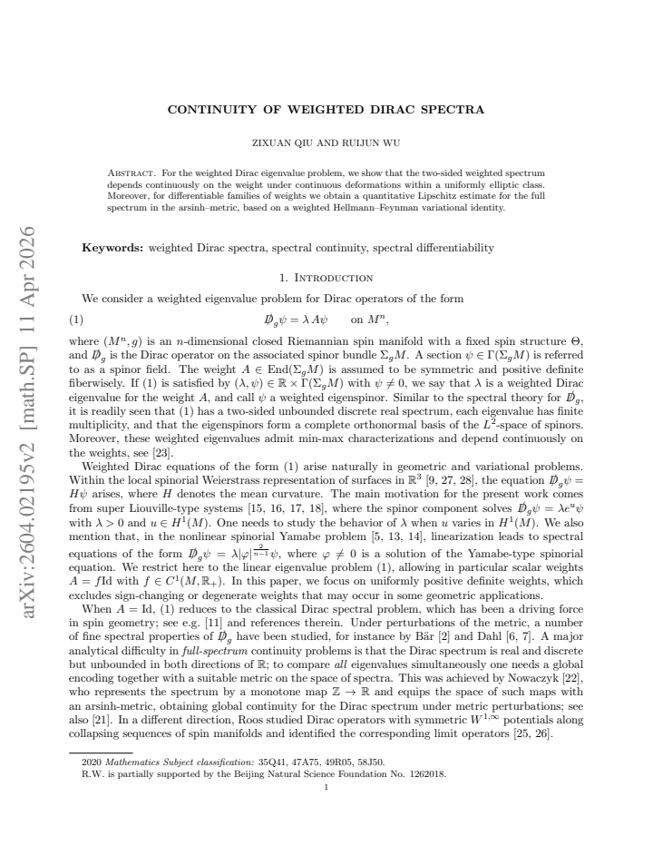 First page
