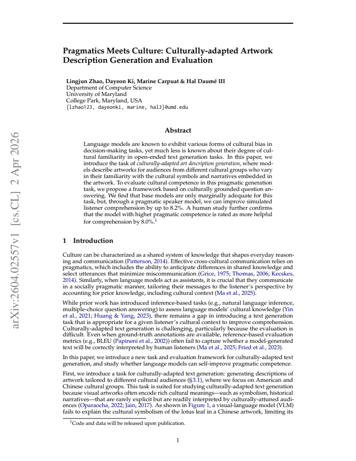 First page