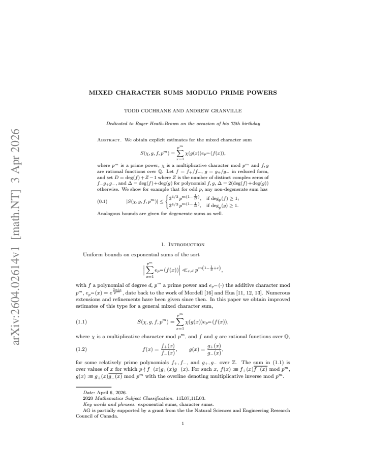 First page