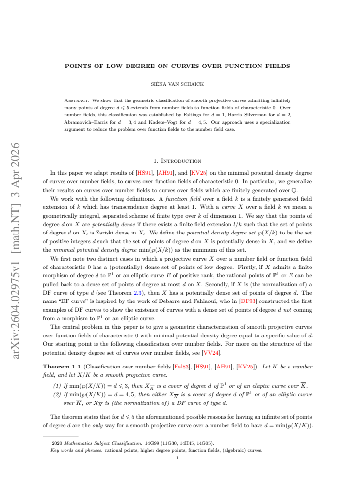 First page