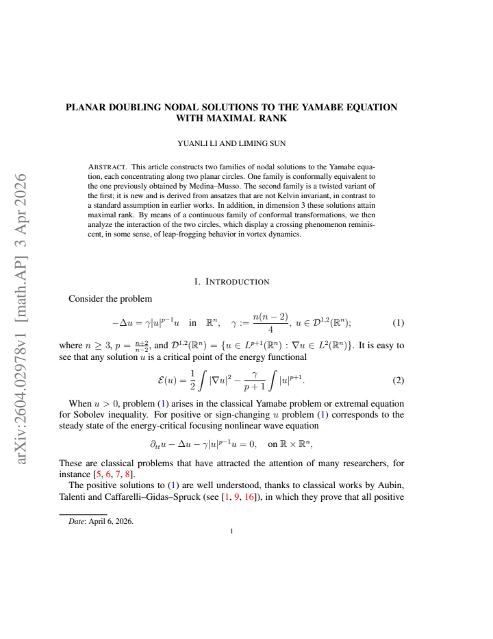First page