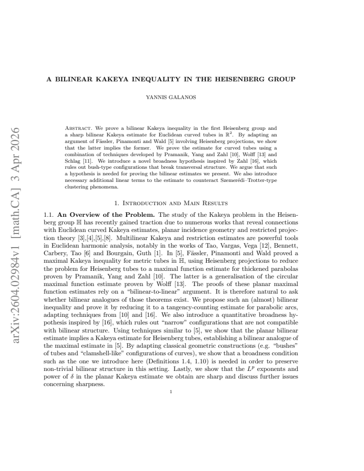 First page