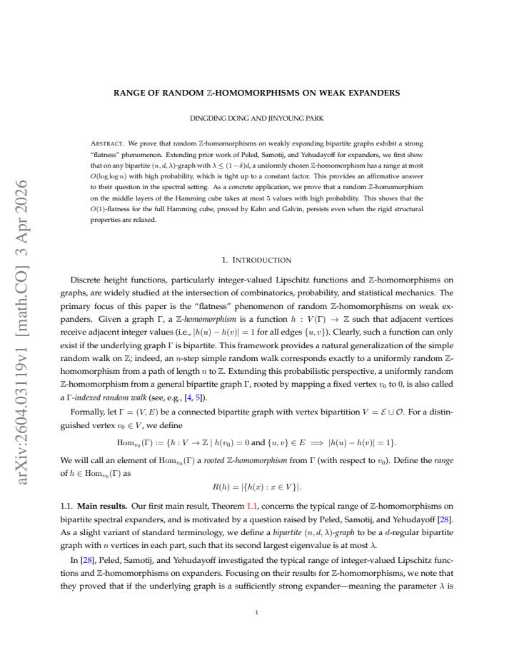 First page