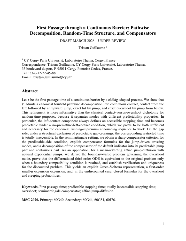 First page
