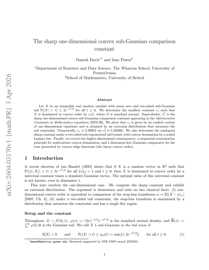 First page