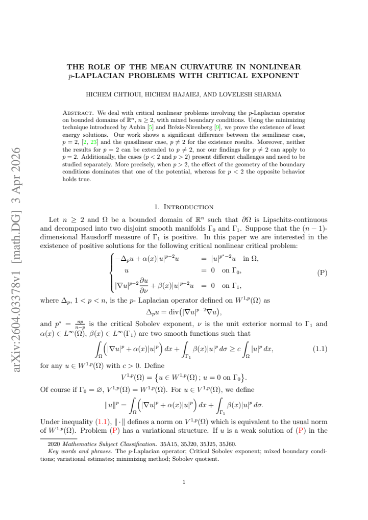 First page