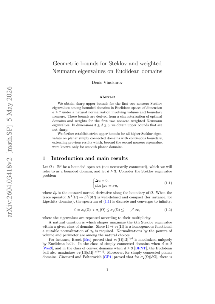 First page