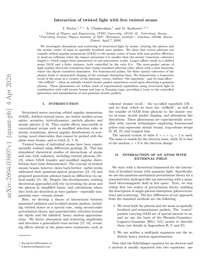 First page