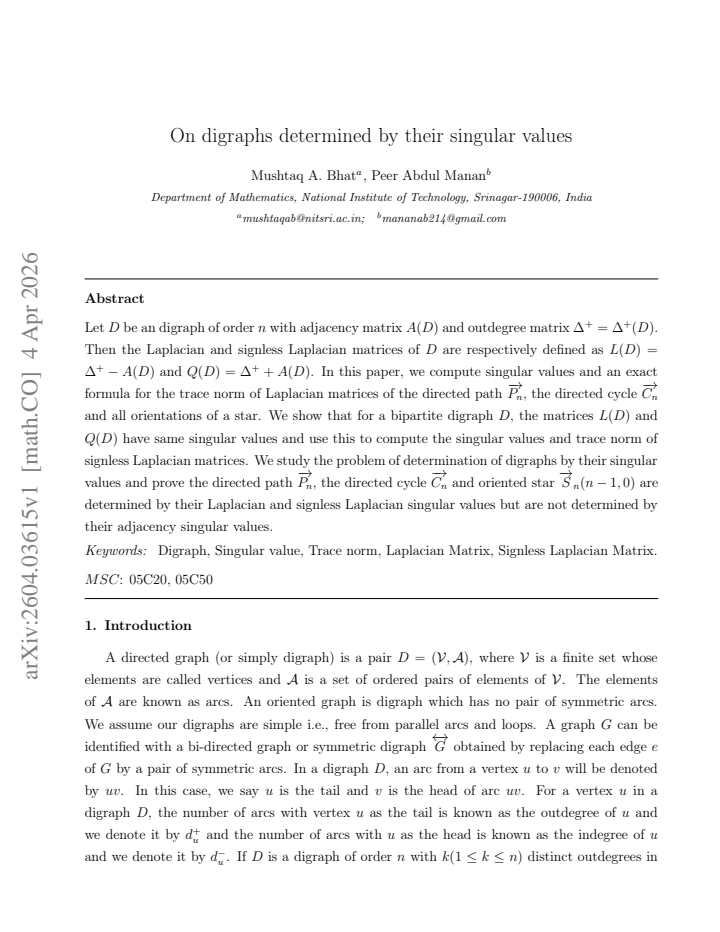 First page