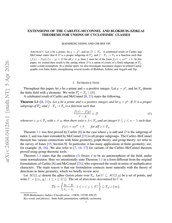 First page