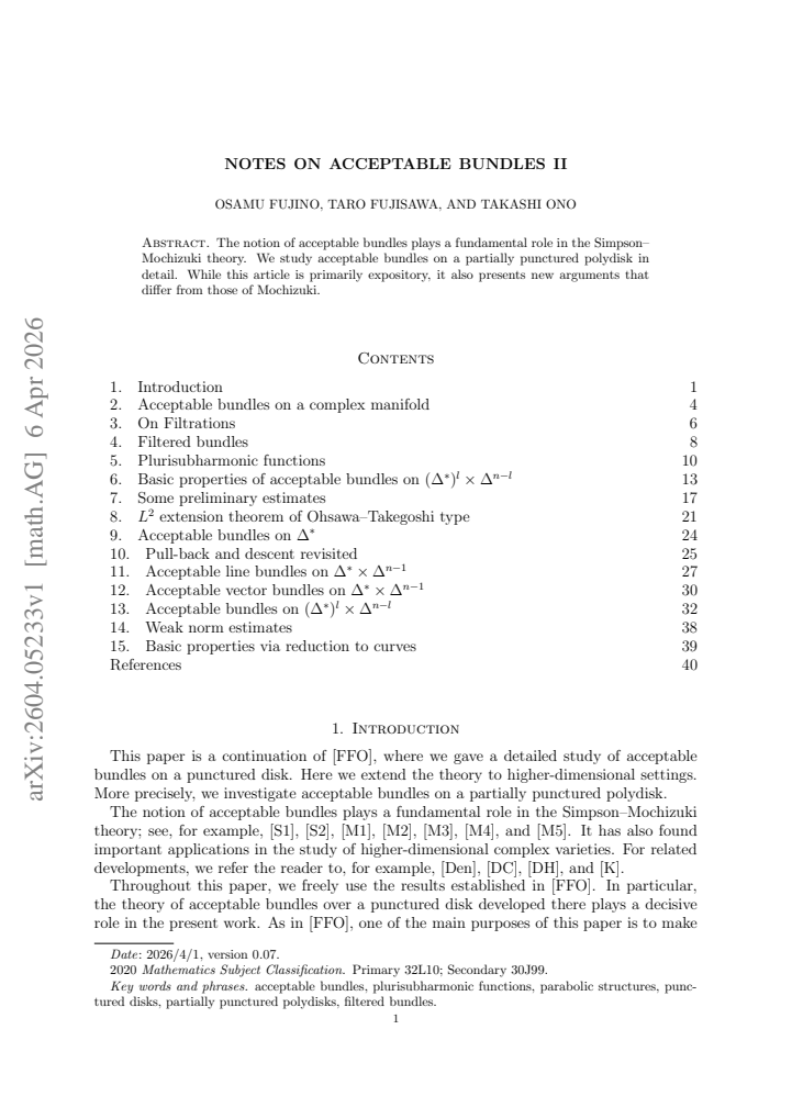 First page