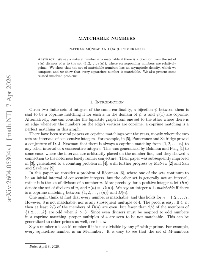 First page