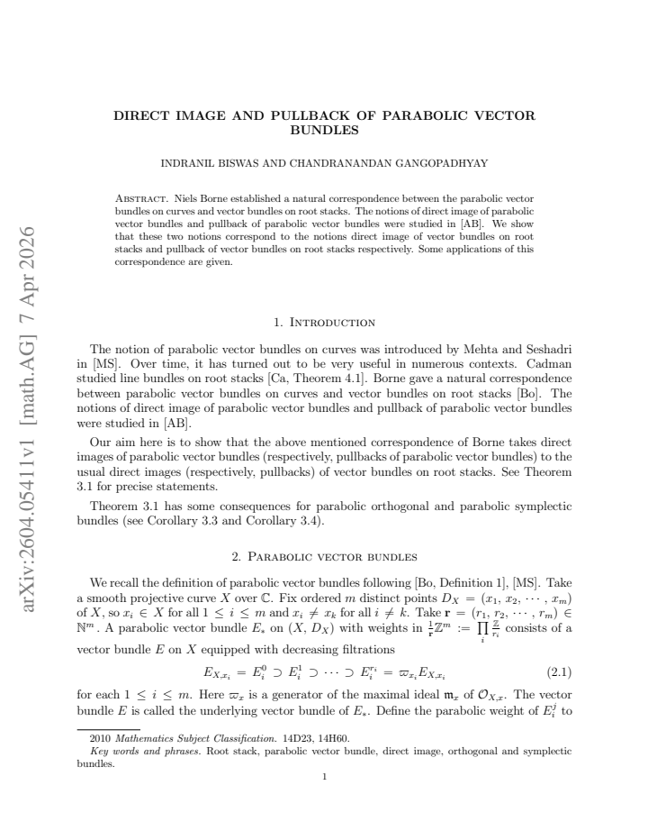 First page