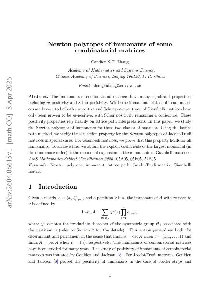 First page