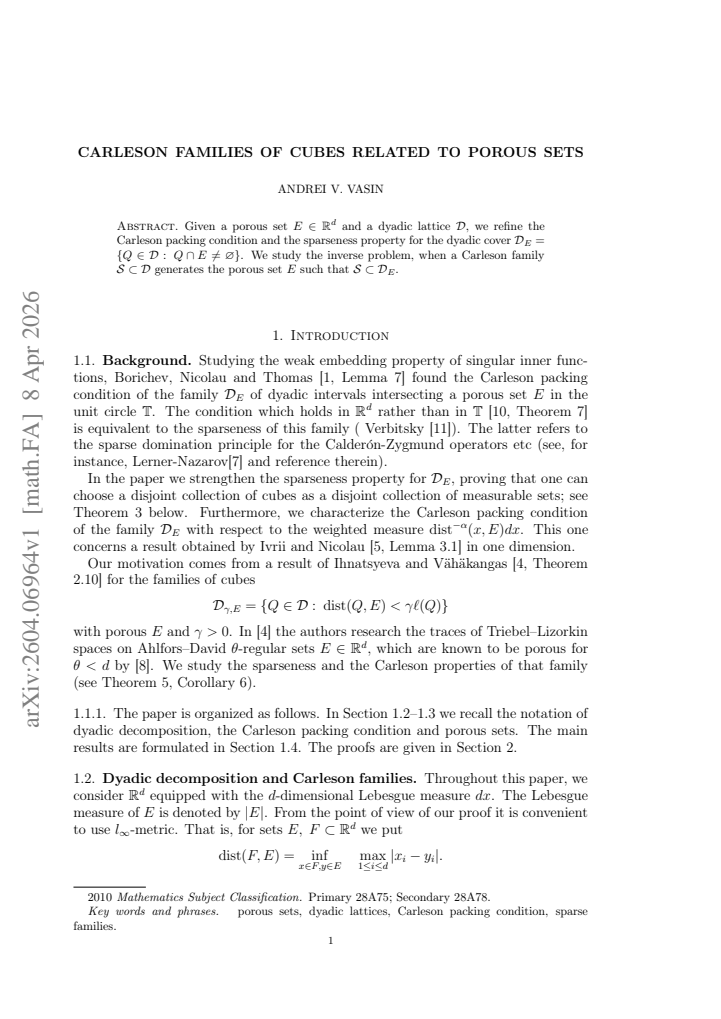 First page