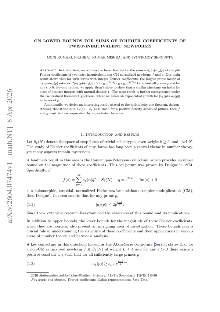 First page
